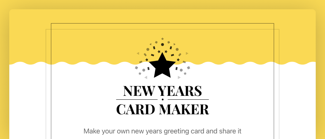 New Years Card Maker